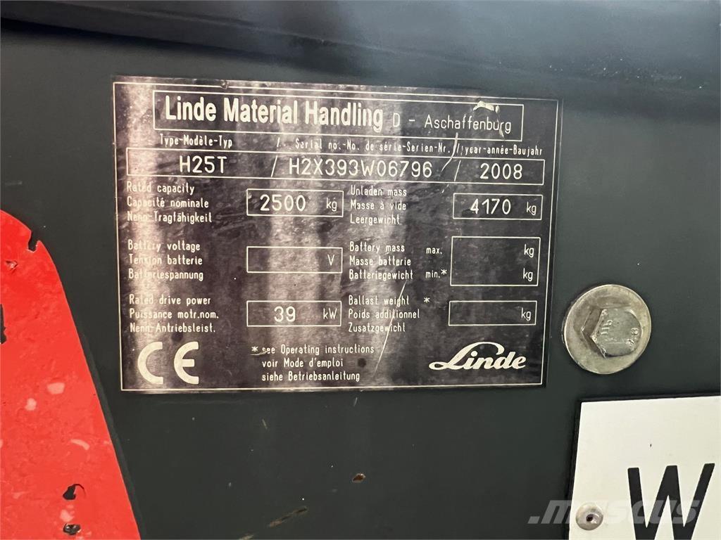 Linde H25T LPG gaffeltrucks