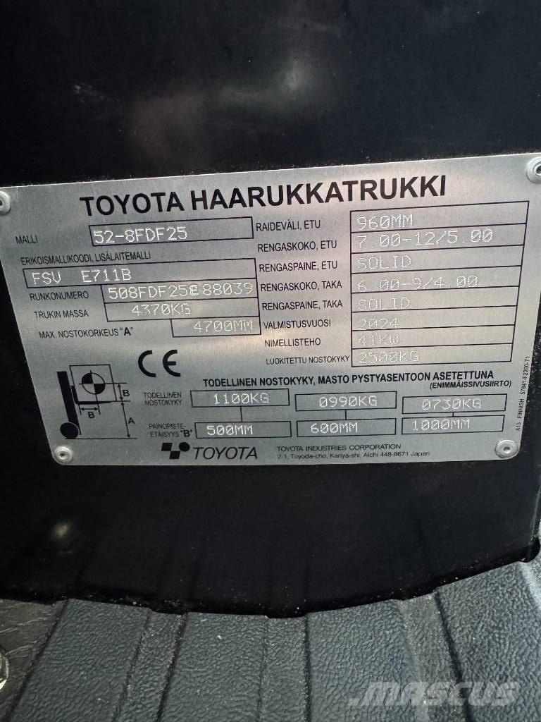 Toyota 52-8 FDF 25 Diesel gaffeltrucks