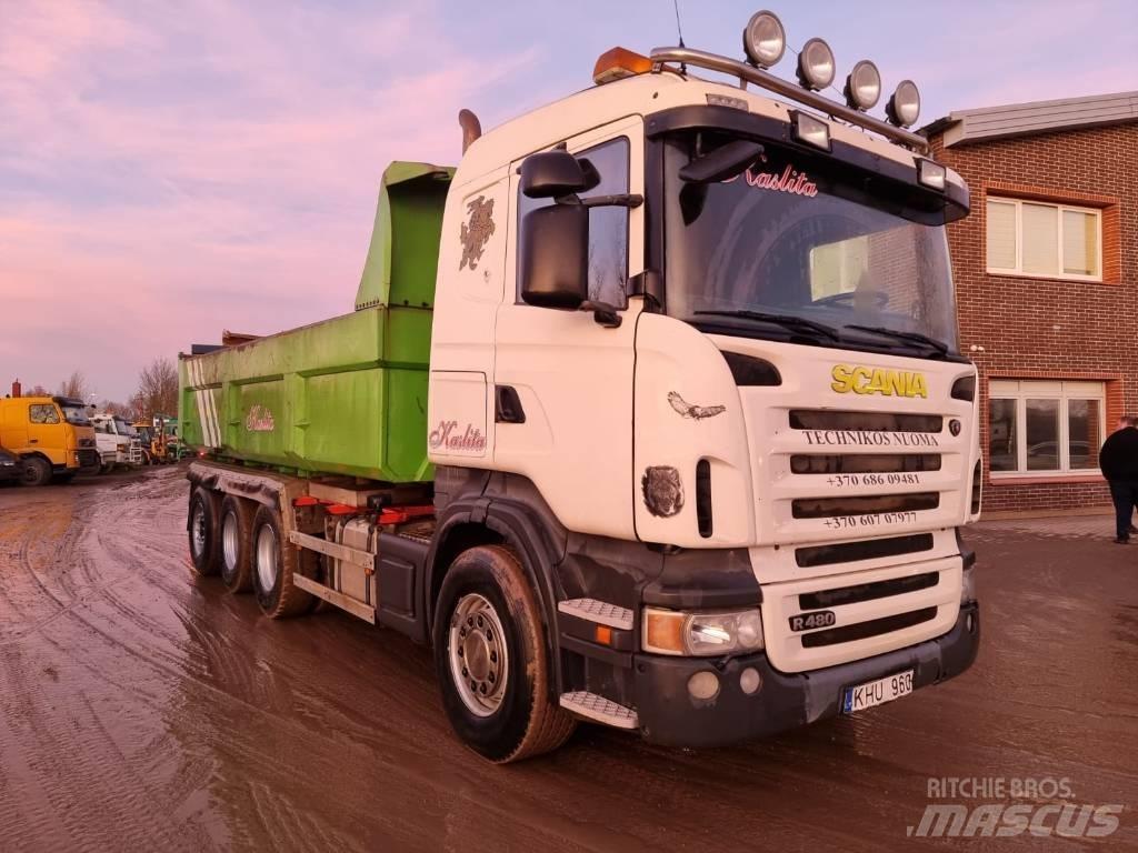 Scania R 480 8X4 Skip loader
