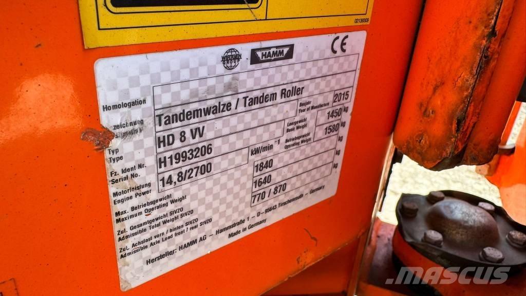 Hamm HD 8 VV Tvilling tromle