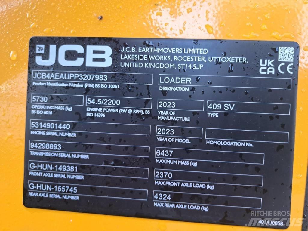 JCB 409 SV NE Læssemaskiner på hjul