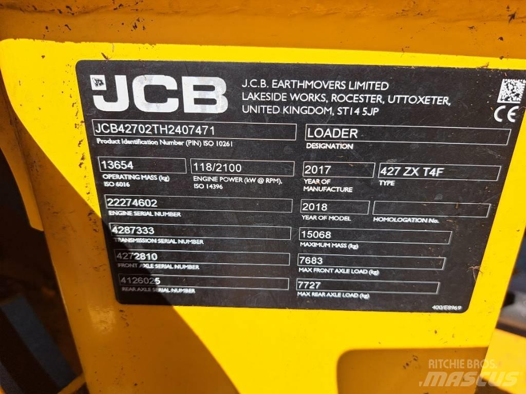 JCB 427 ZX Læssemaskiner på hjul