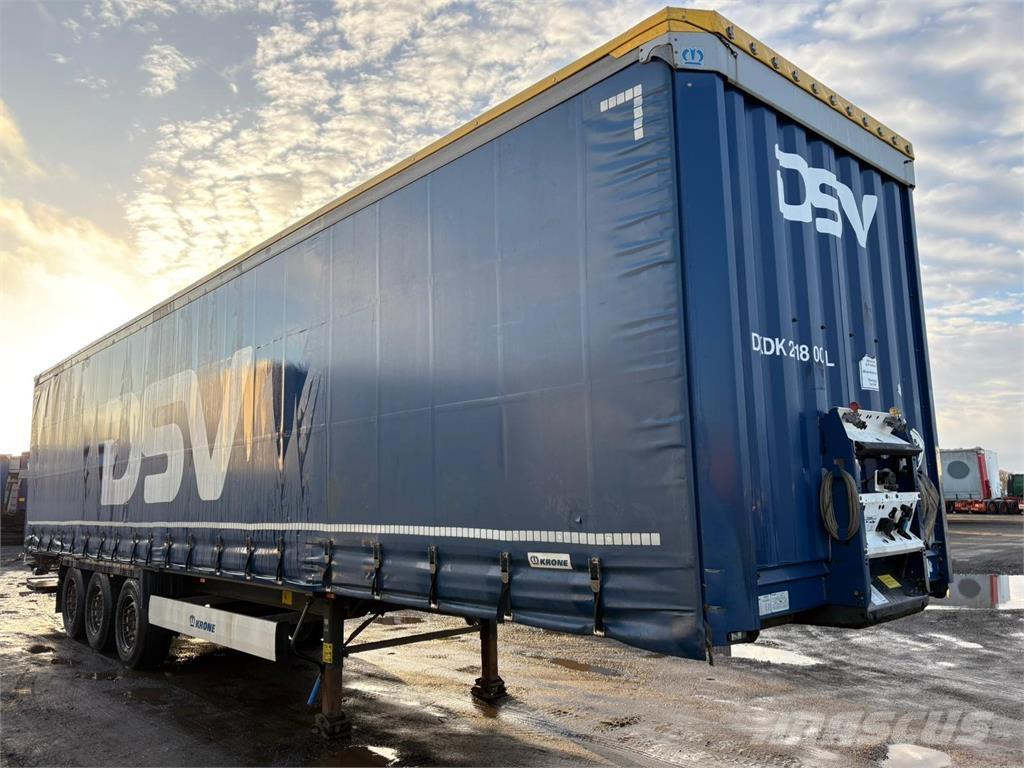 Krone 3aks Semi-trailer med Gardinsider
