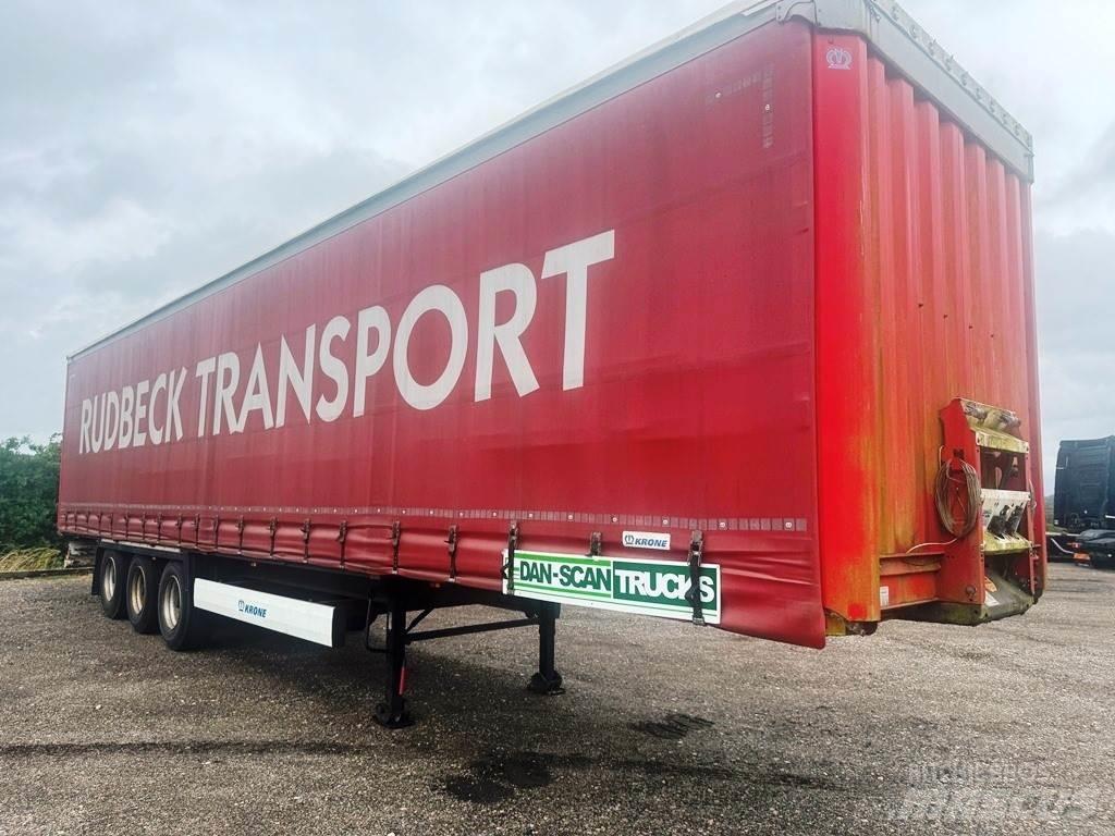 Krone 3 aksl. Semi-trailer med Gardinsider