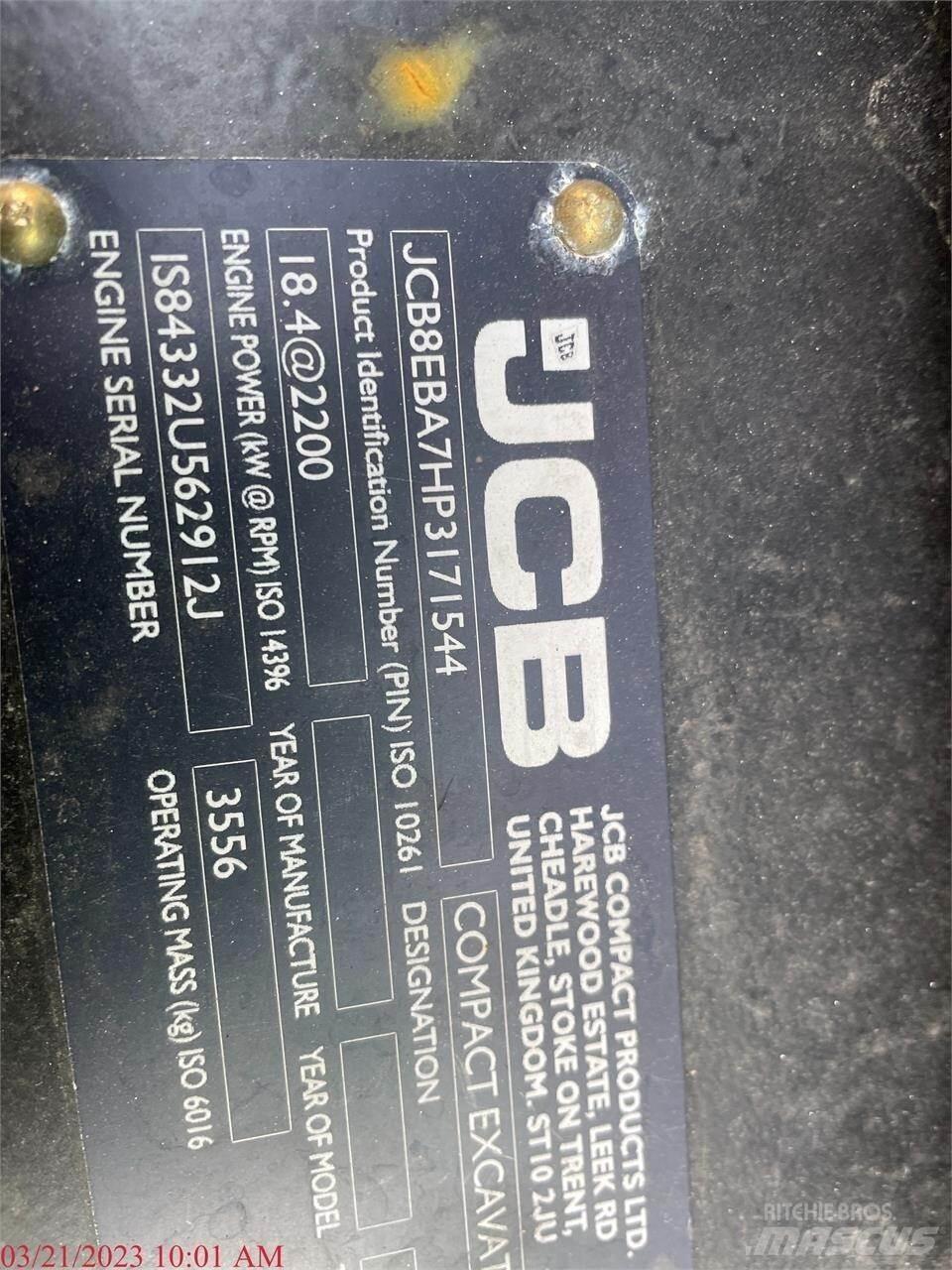 JCB 35Z-1 Minigravemaskiner