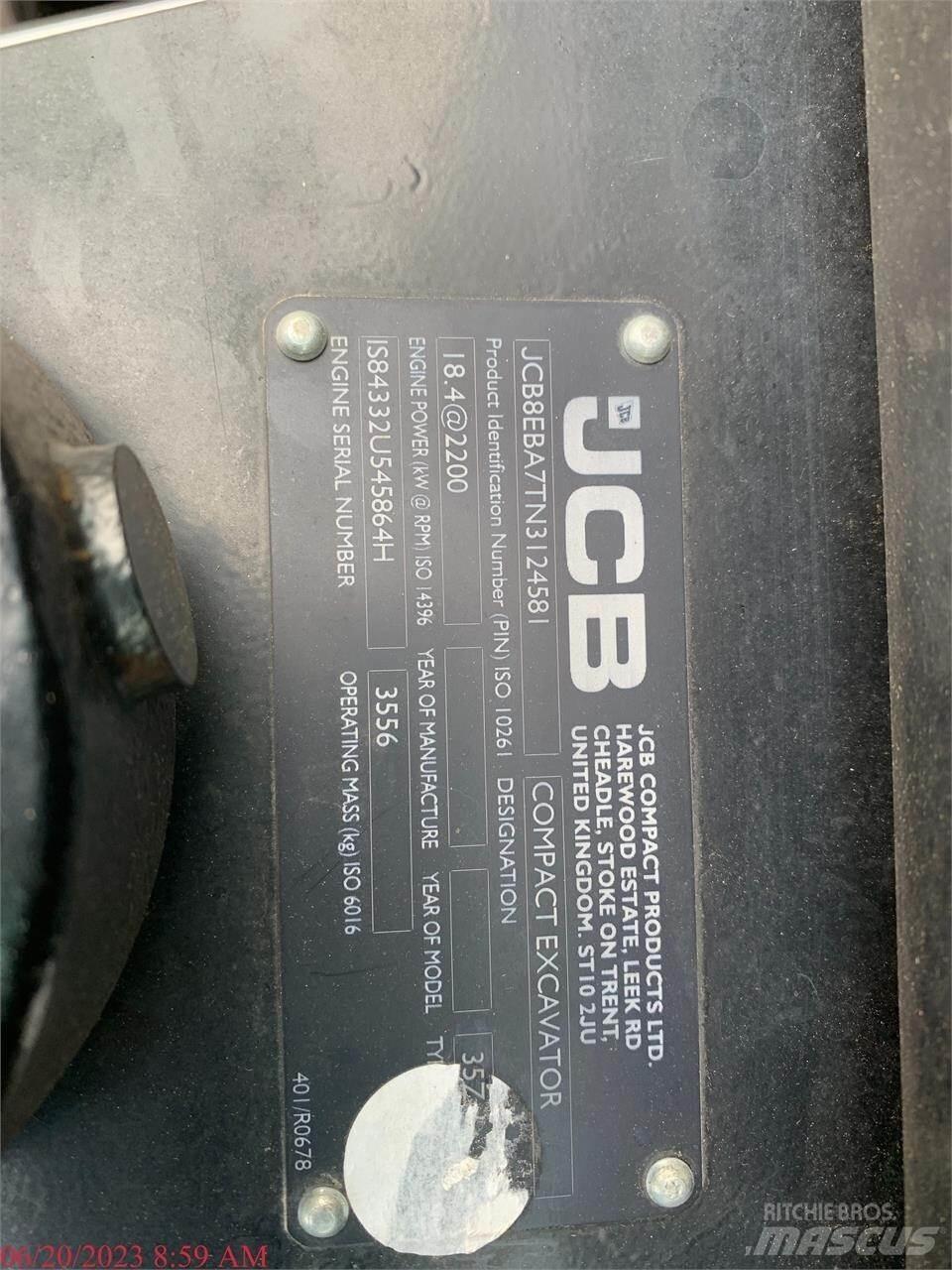 JCB 35Z-1 Minigravemaskiner