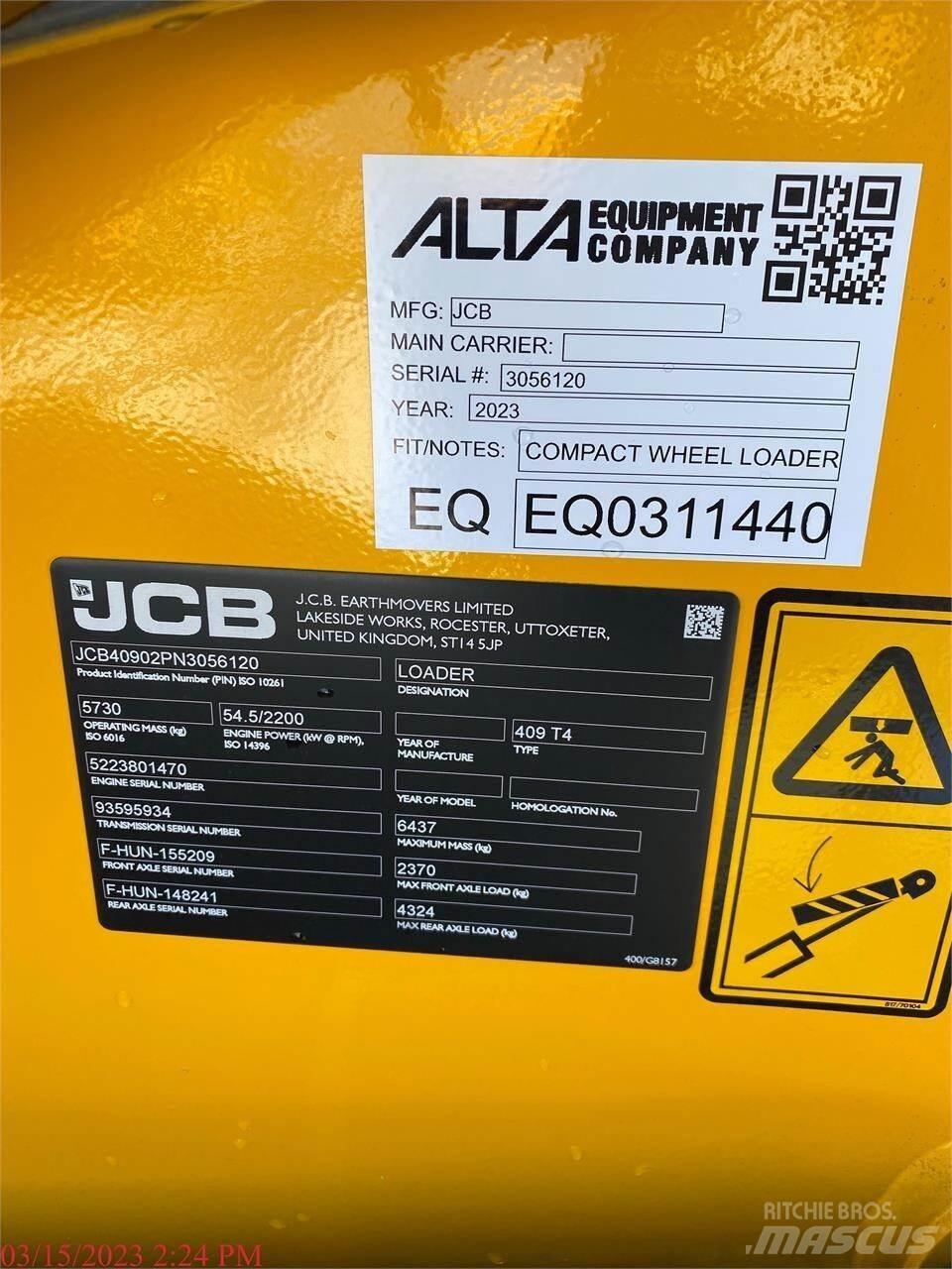 JCB 409 Læssemaskiner på hjul