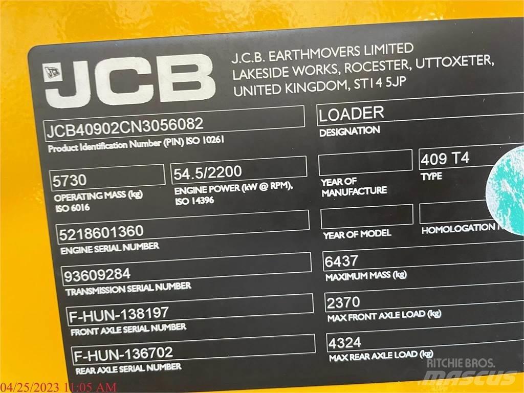 JCB 409 Læssemaskiner på hjul