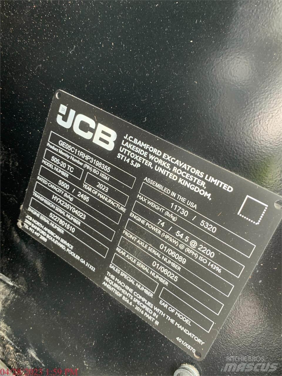 JCB 505-20TC Teleskoplæssere