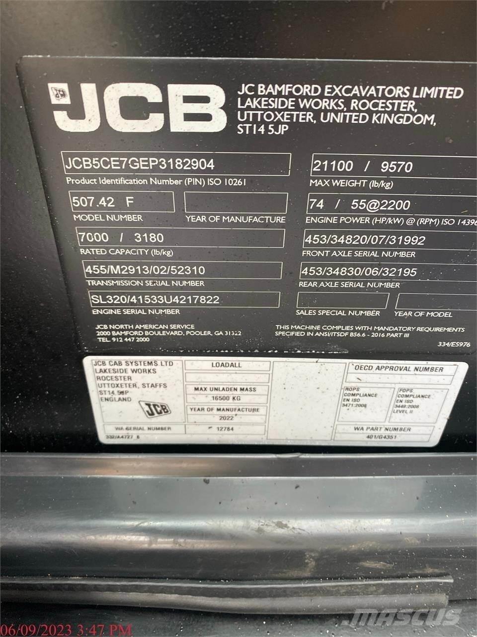 JCB 507-42 Teleskoplæssere