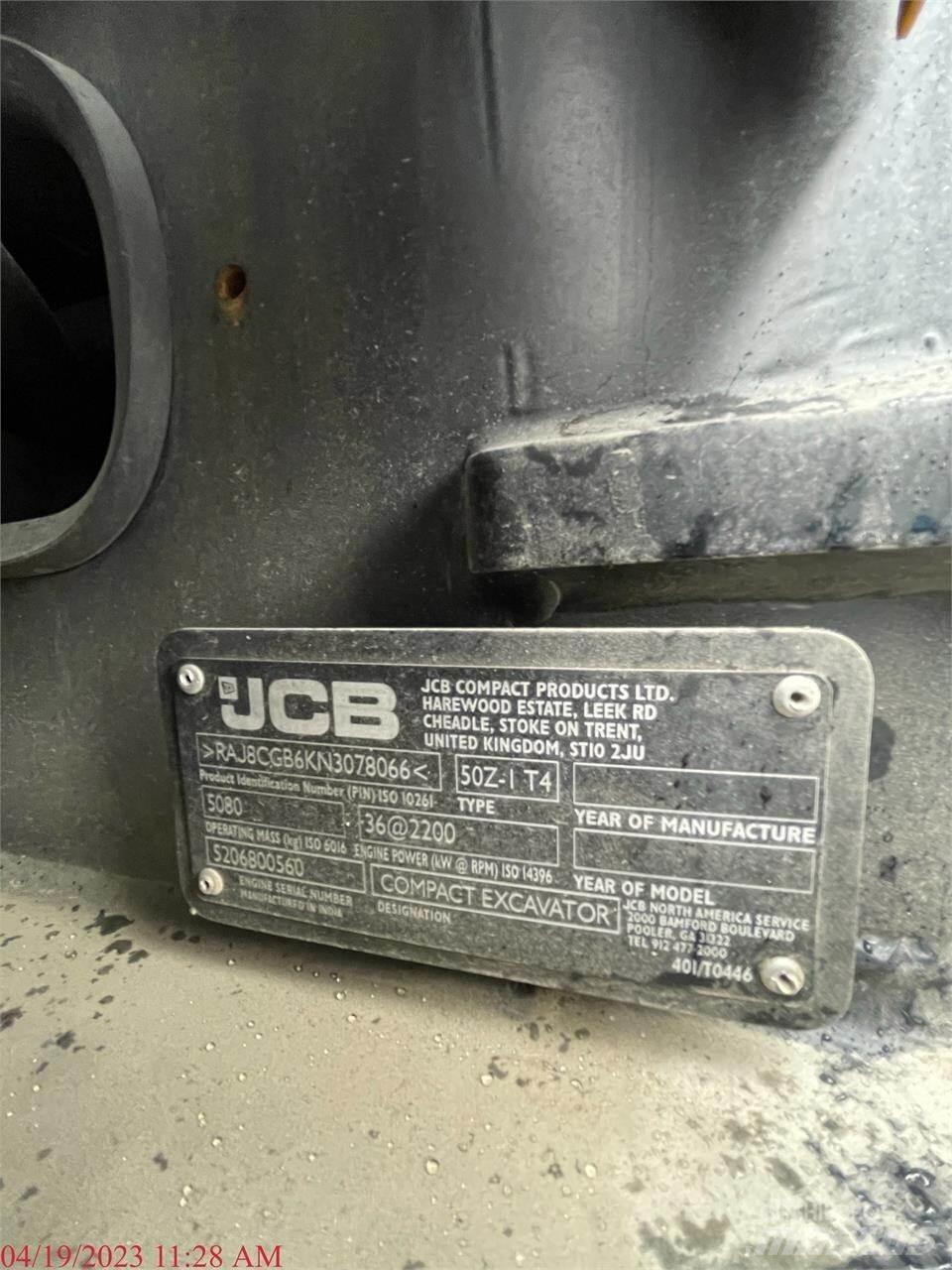 JCB 50Z-1 Minigravemaskiner