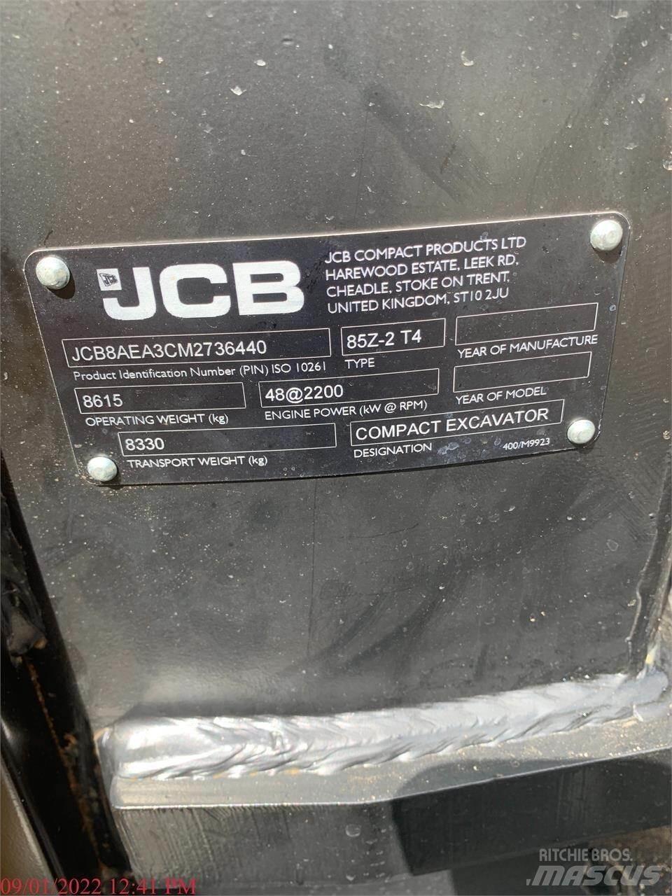 JCB 85Z-2 Gravemaskiner på larvebånd