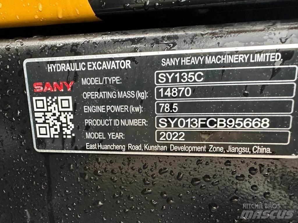 Sany SY135C Gravemaskiner på larvebånd