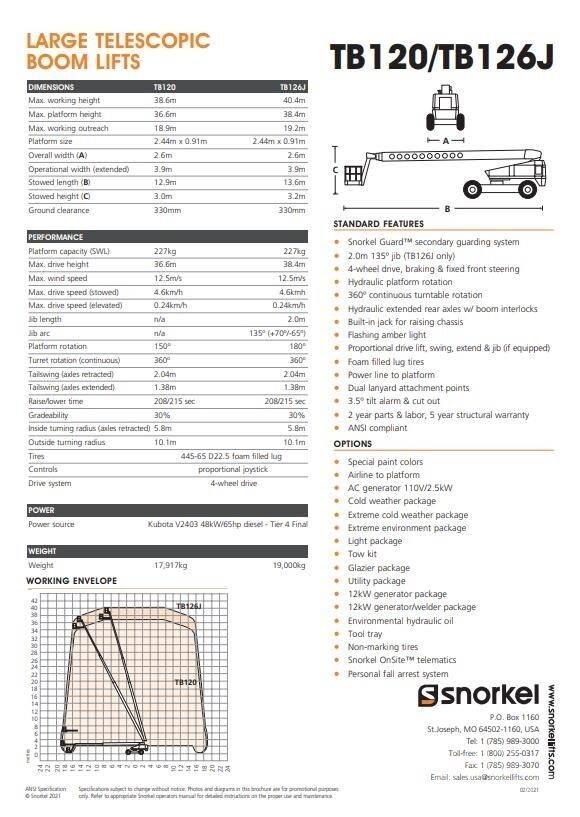 Snorkel TB126J Teleskoplifte