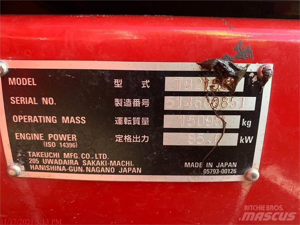 Takeuchi TB2150 Gravemaskiner på larvebånd
