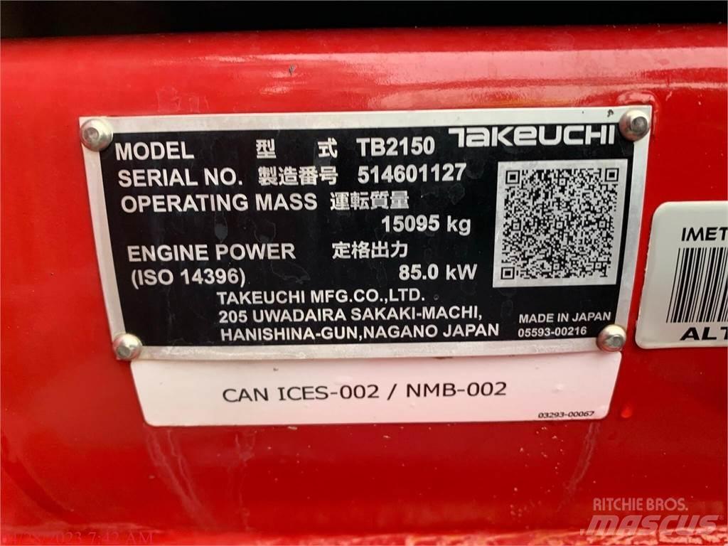 Takeuchi TB2150 Gravemaskiner på larvebånd