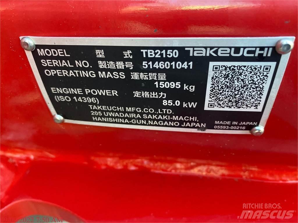 Takeuchi TB2150 Gravemaskiner på larvebånd