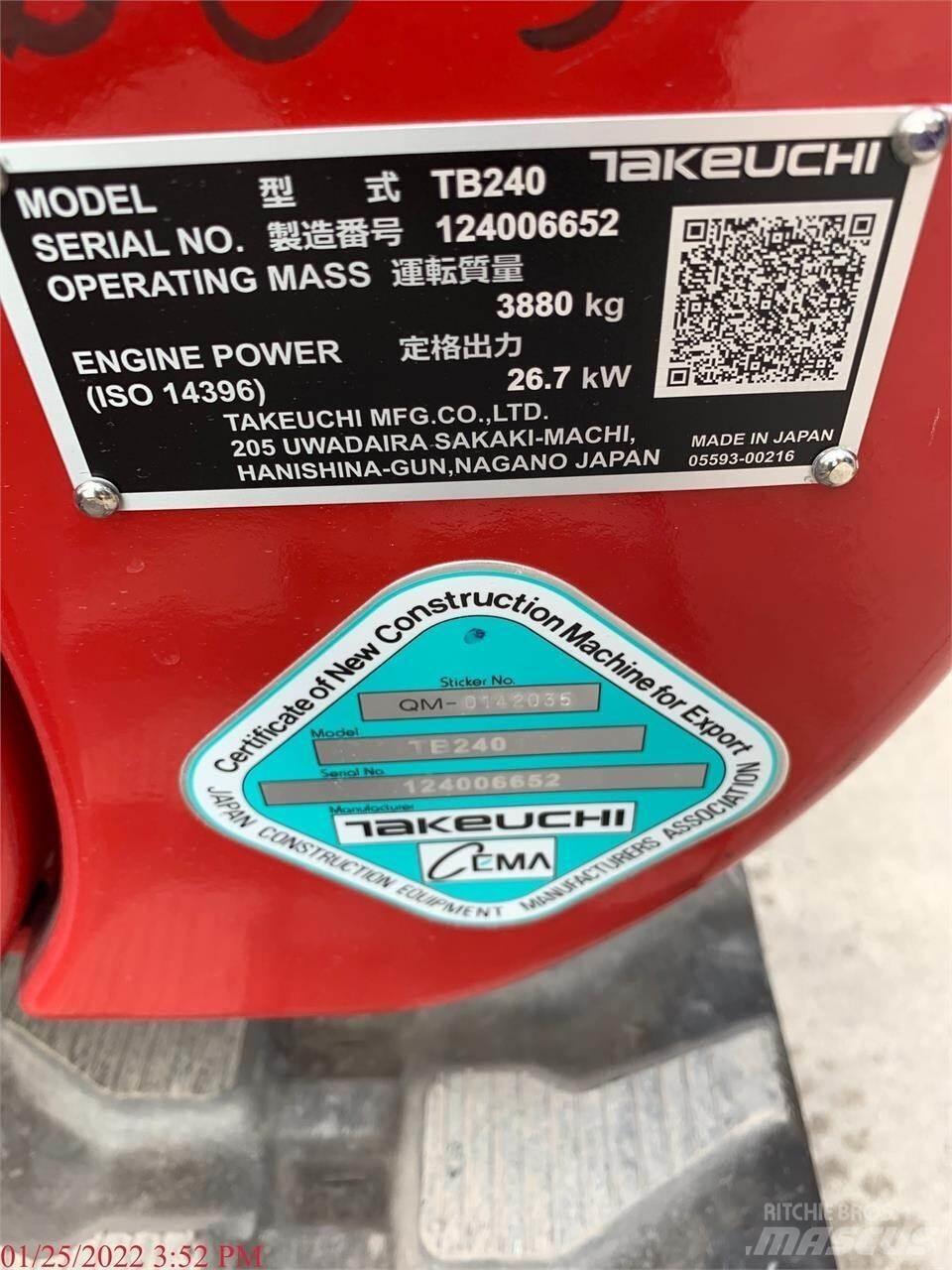 Takeuchi TB240 Minigravemaskiner