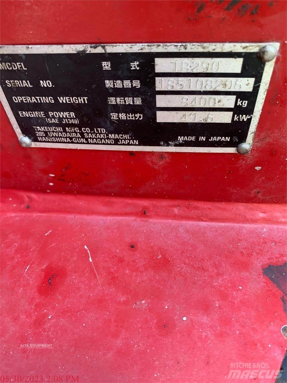 Takeuchi TB290 Gravemaskiner på larvebånd