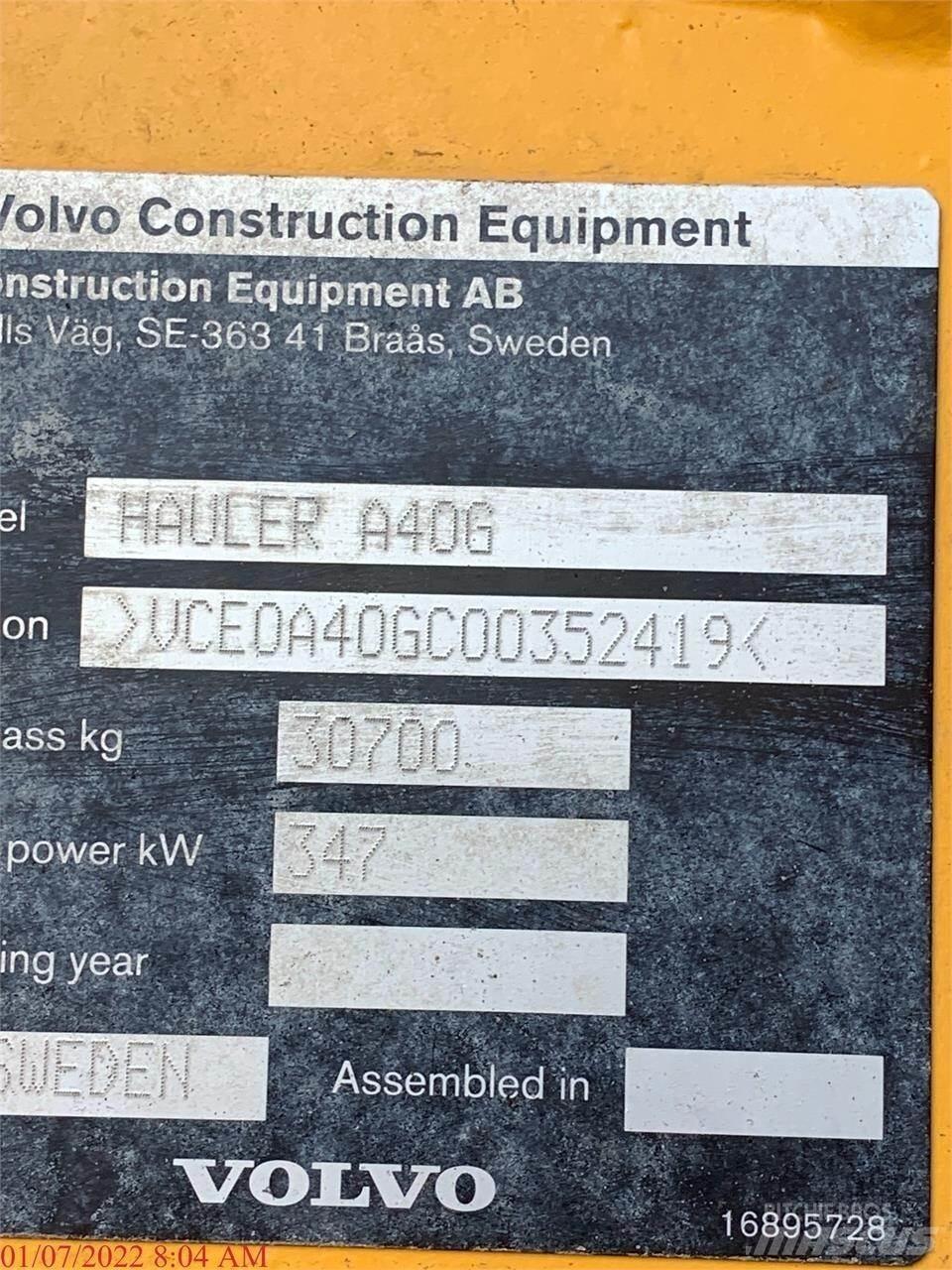 Volvo A40G Terrængående lastbiler