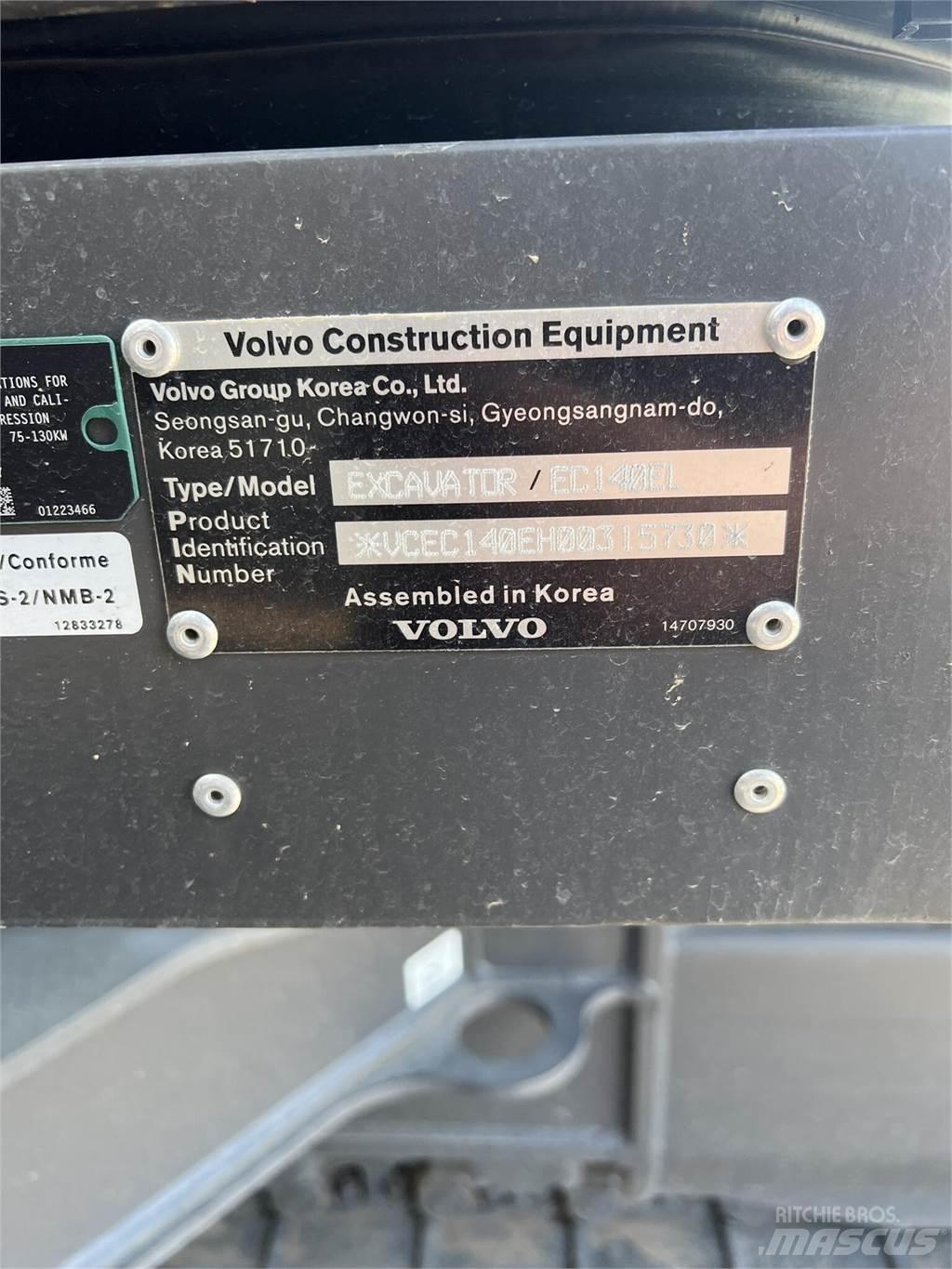 Volvo EC140EL Gravemaskiner på larvebånd