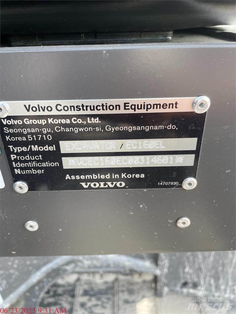 Volvo EC160EL Gravemaskiner på larvebånd