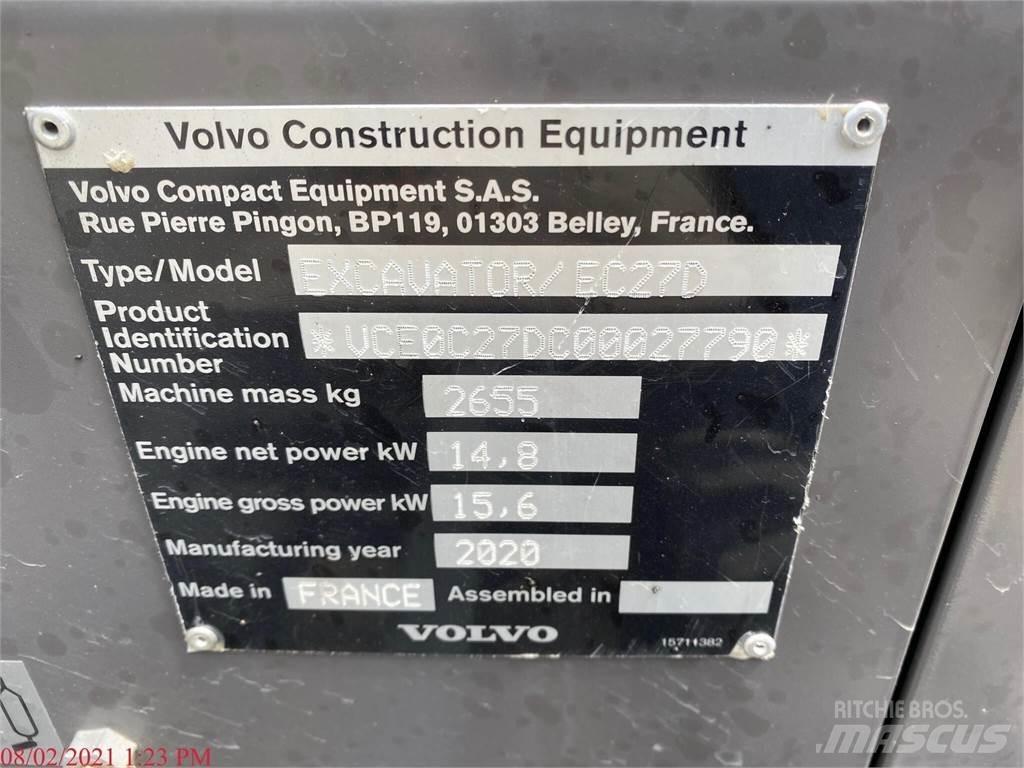 Volvo EC27D Minigravemaskiner
