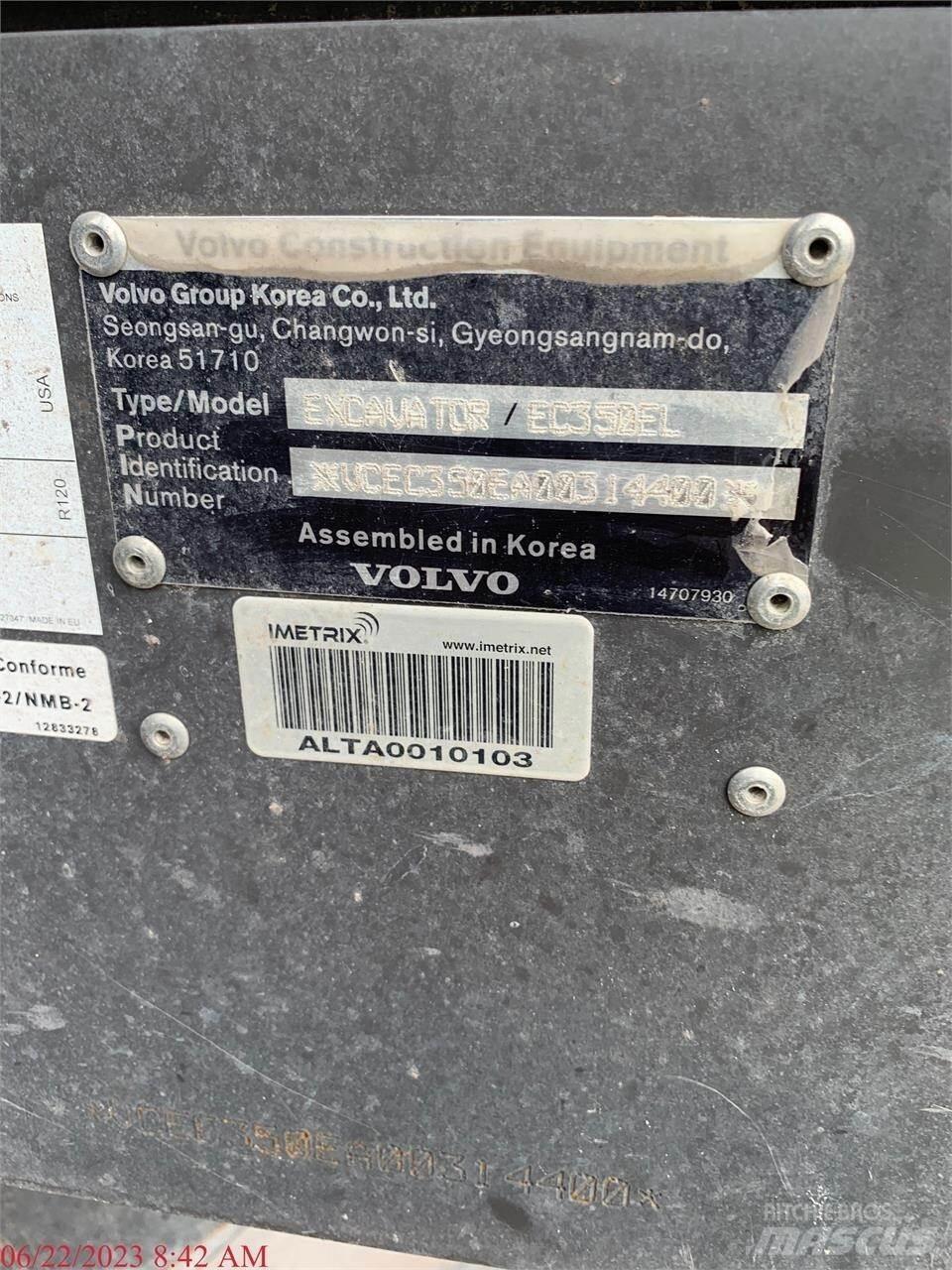 Volvo EC350EL Gravemaskiner på larvebånd