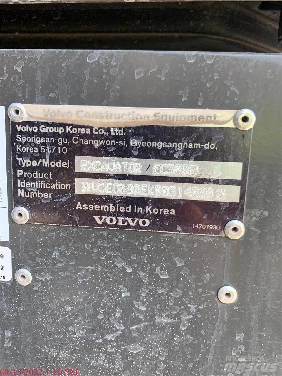 Volvo EC380EL Gravemaskiner på larvebånd