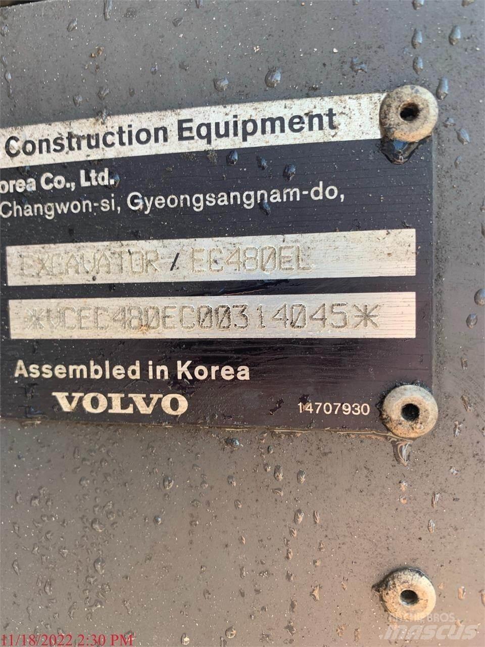 Volvo EC480EL Gravemaskiner på larvebånd
