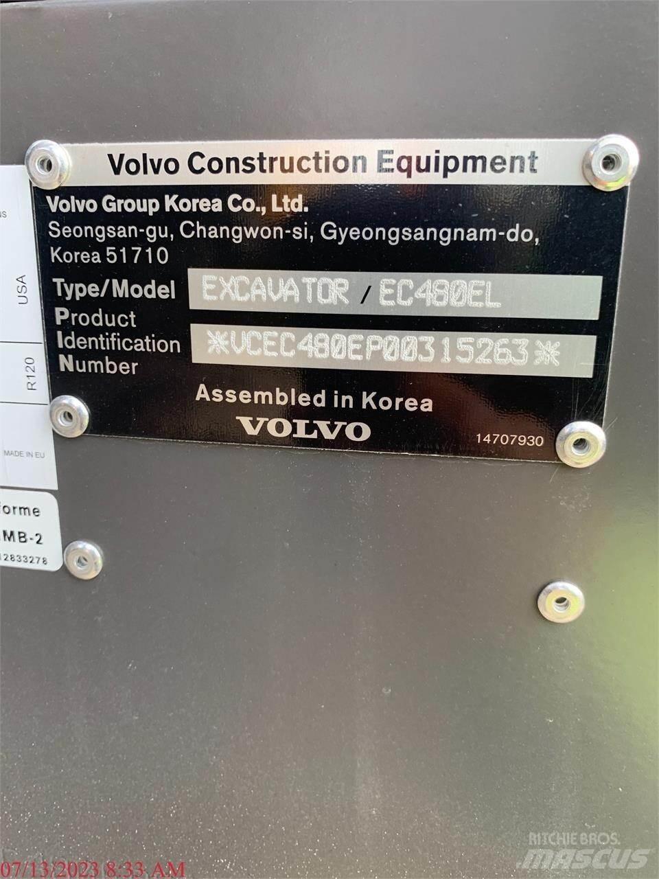 Volvo EC480EL Gravemaskiner på larvebånd