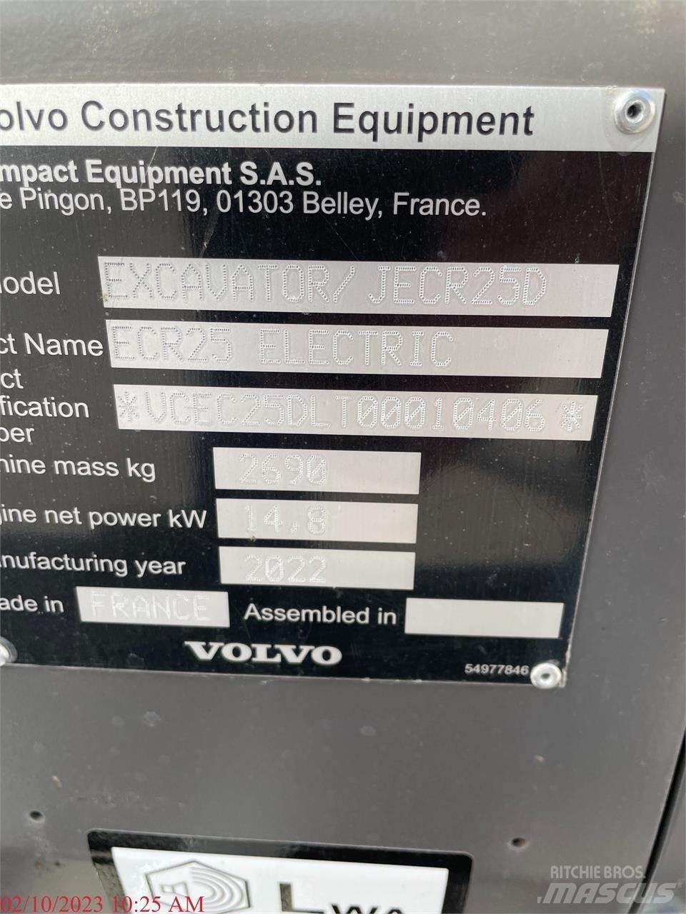 Volvo ECR25D Minigravemaskiner