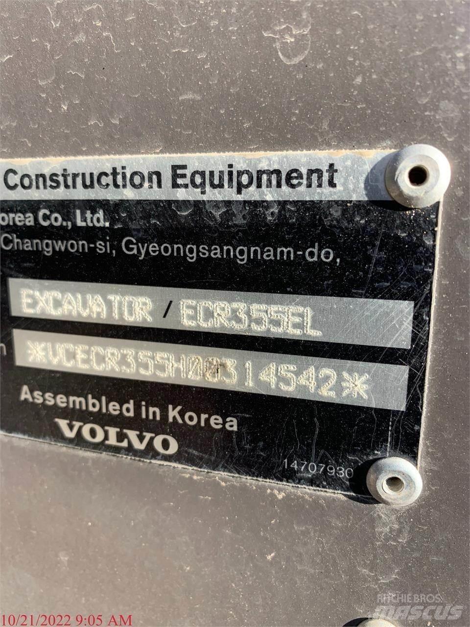 Volvo ECR355EL Gravemaskiner på larvebånd