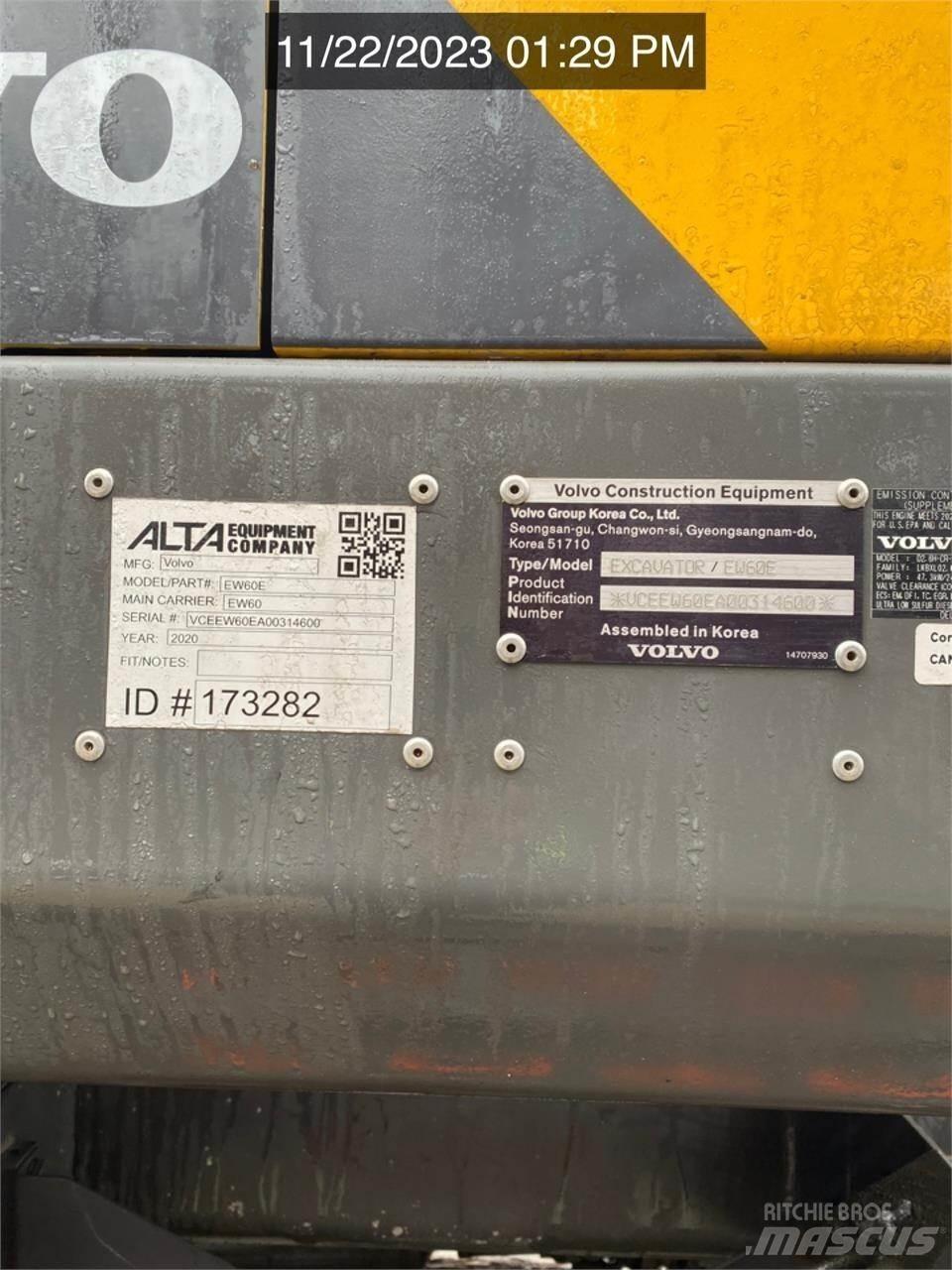 Volvo EW60E Gravemaskiner på hjul