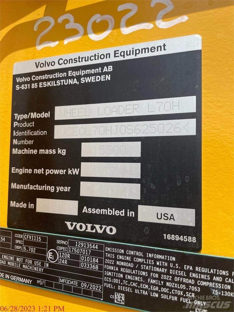 Volvo L70H Læssemaskiner på hjul