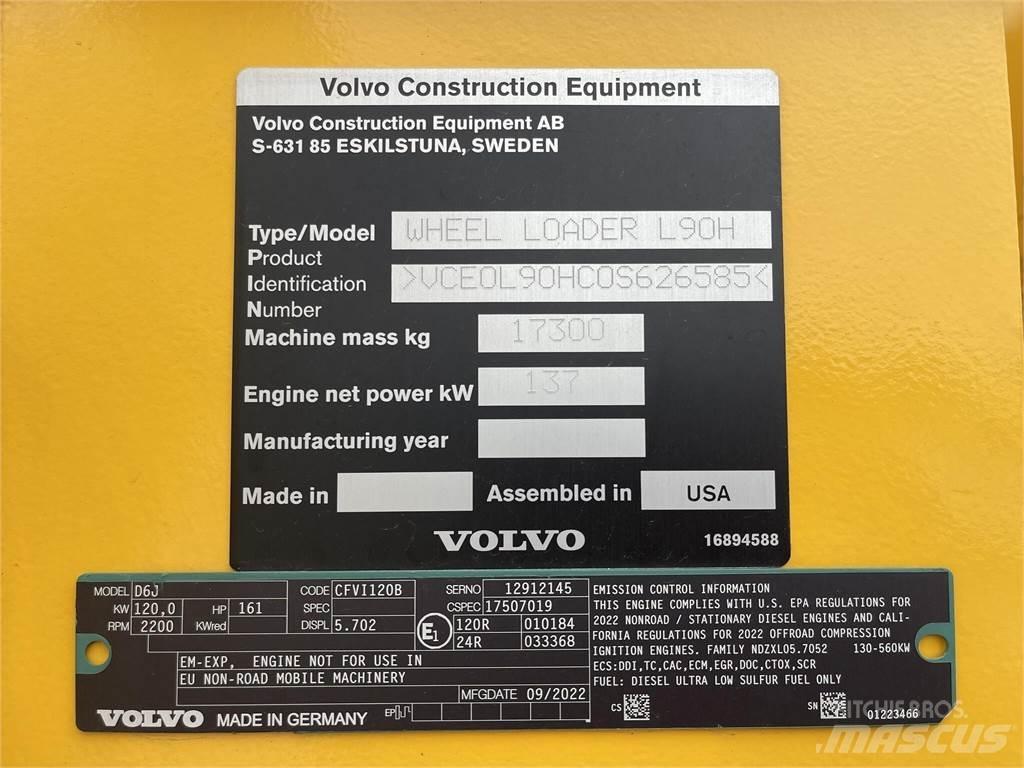 Volvo L90H Læssemaskiner på hjul
