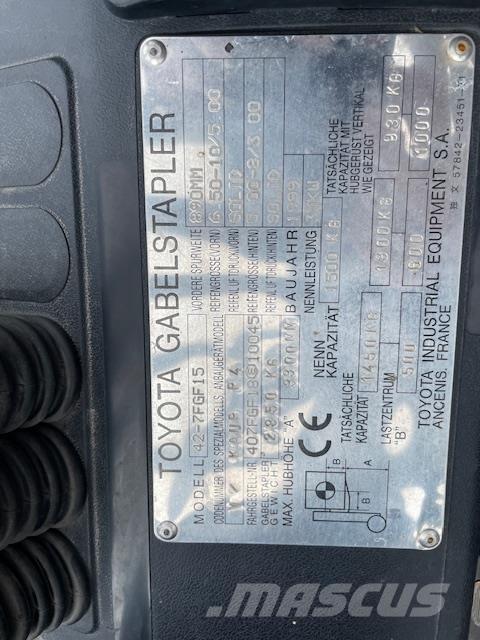 Toyota 42-7FGF15 LPG gaffeltrucks