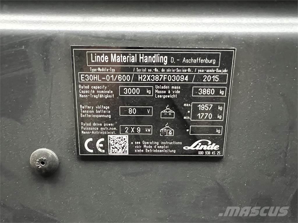 Linde E30/600HL El gaffeltrucks