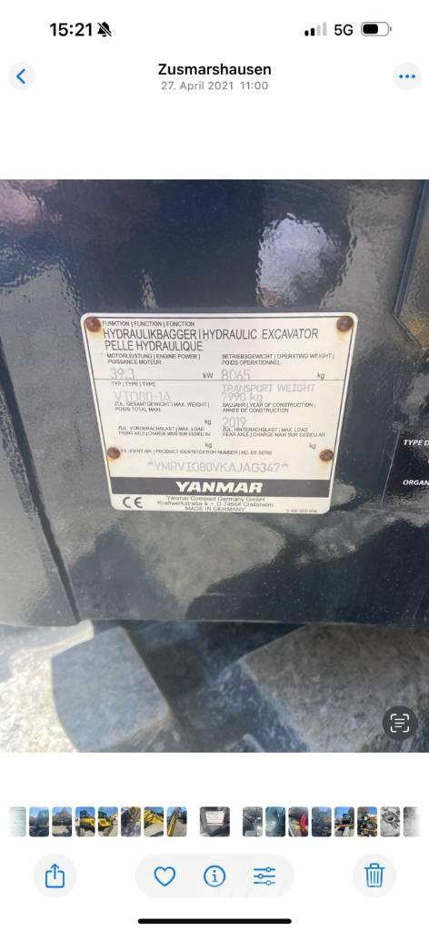 Yanmar VIO80-1A Minigravemaskiner