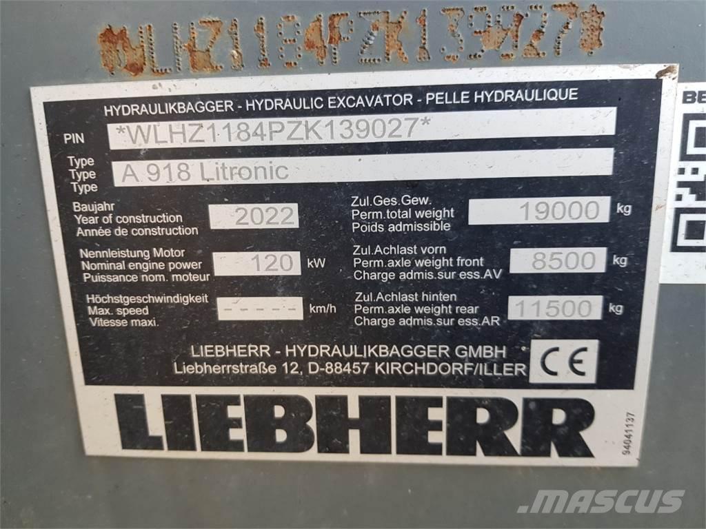 Liebherr A918 Gravemaskiner på hjul