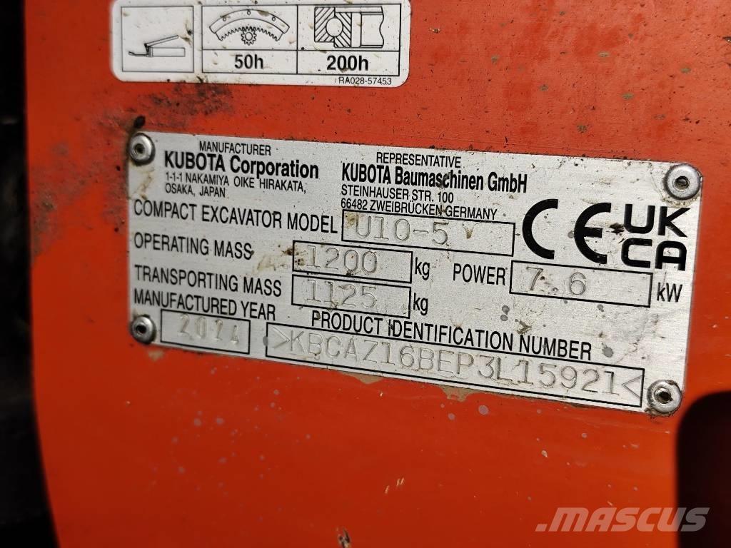 Kubota U 10-5 Minigravemaskiner