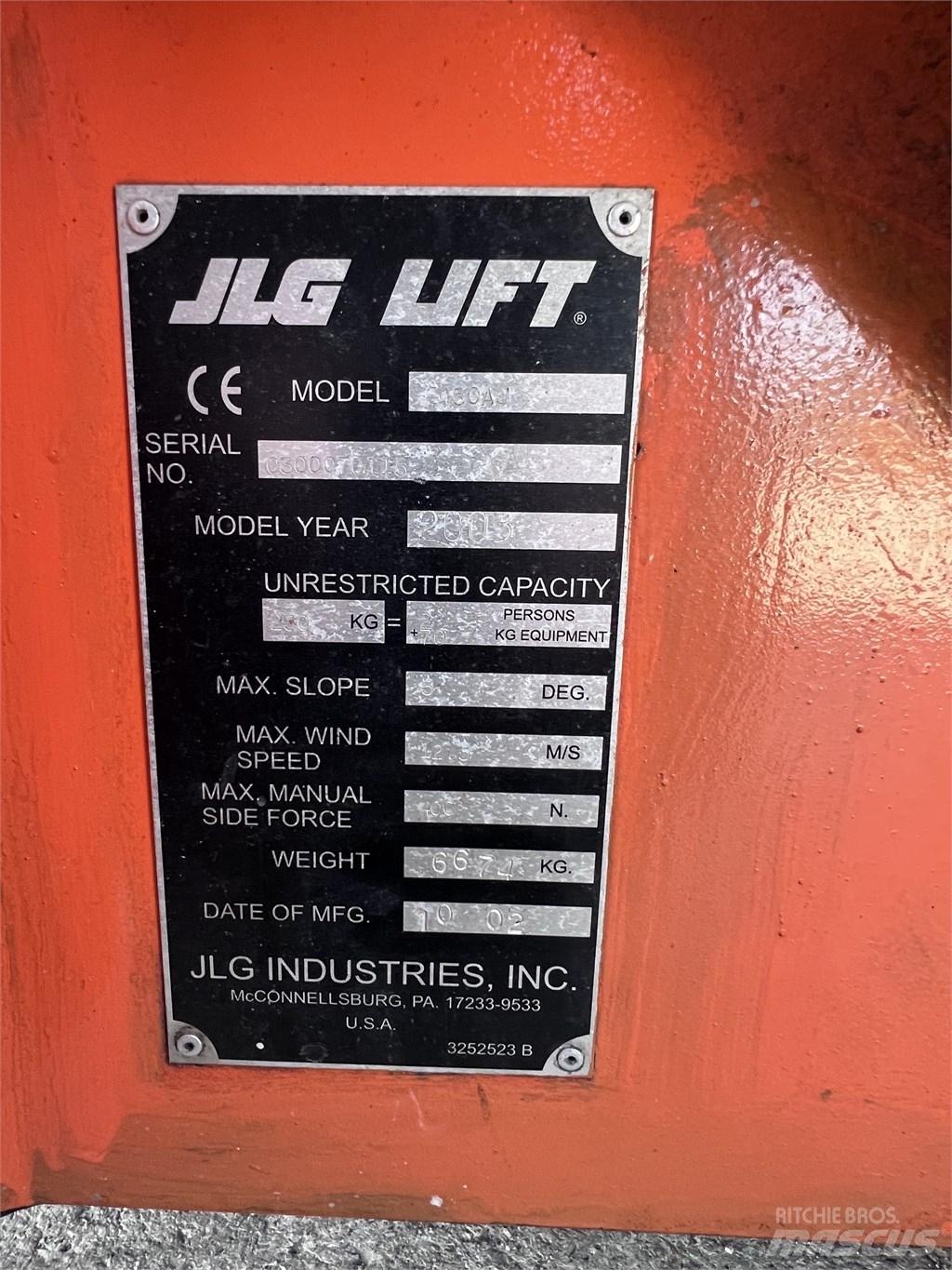 JLG E450 AJ Bomlifte med knækarm