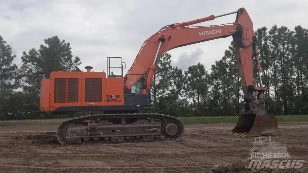 Hitachi ZX 670 Gravemaskiner på larvebånd