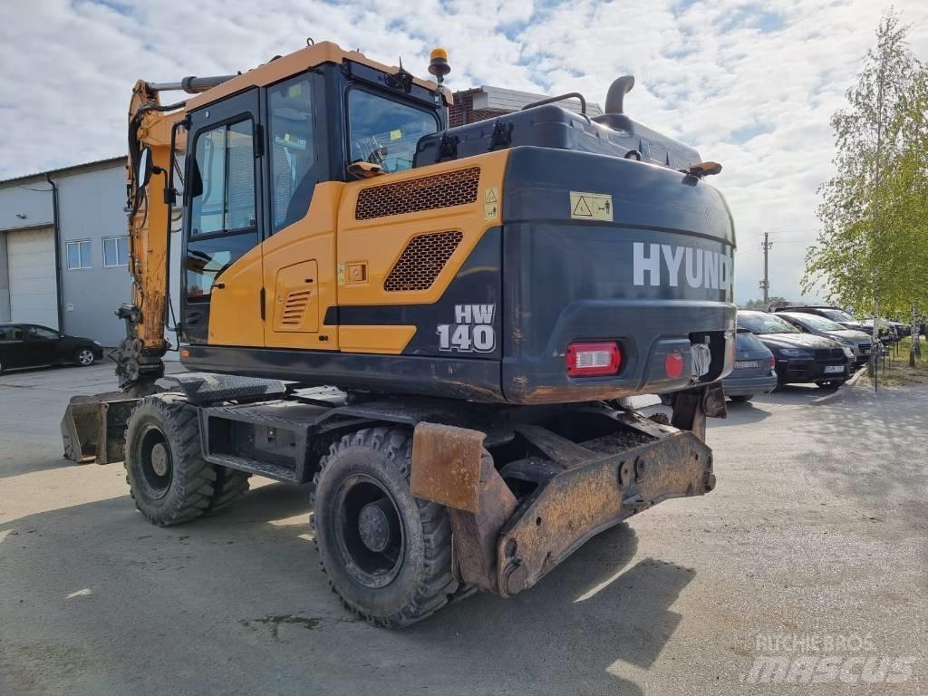 Hyundai HW 140 Gravemaskiner på hjul
