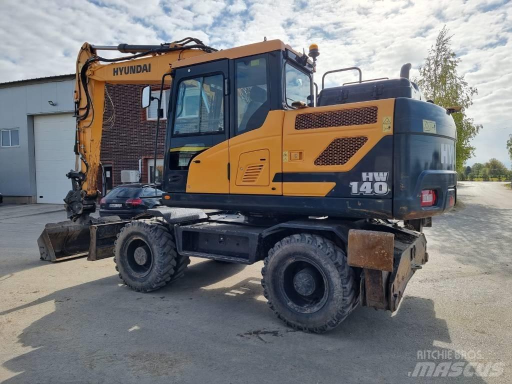 Hyundai HW 140 Gravemaskiner på hjul