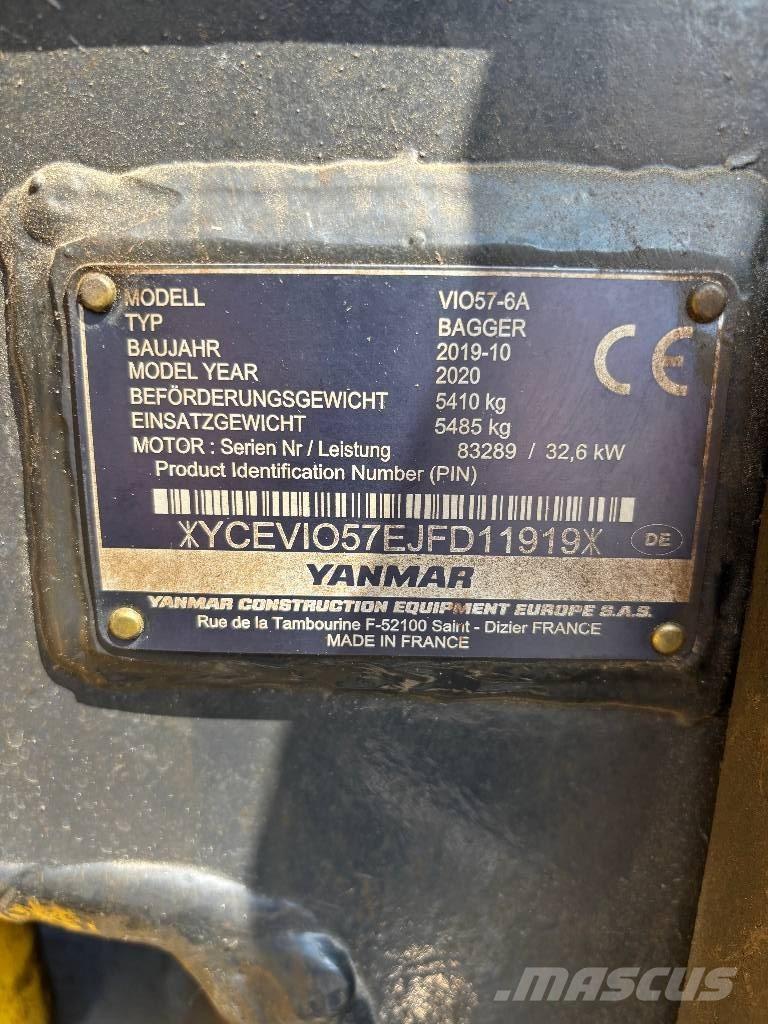 Yanmar Vio 57 Minigravemaskiner