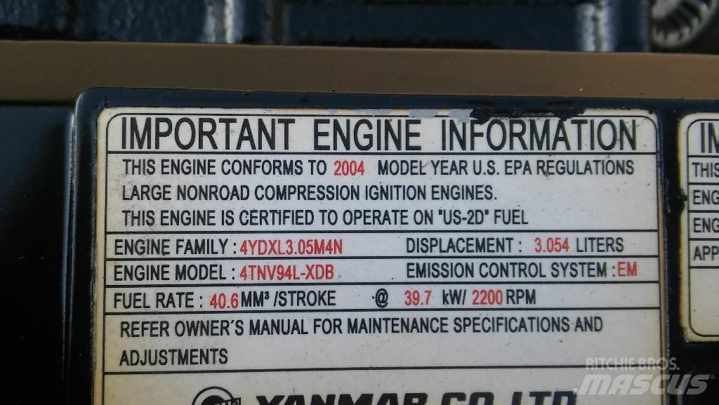 Yanmar 4TNV94L-XDB Minigravemaskiner
