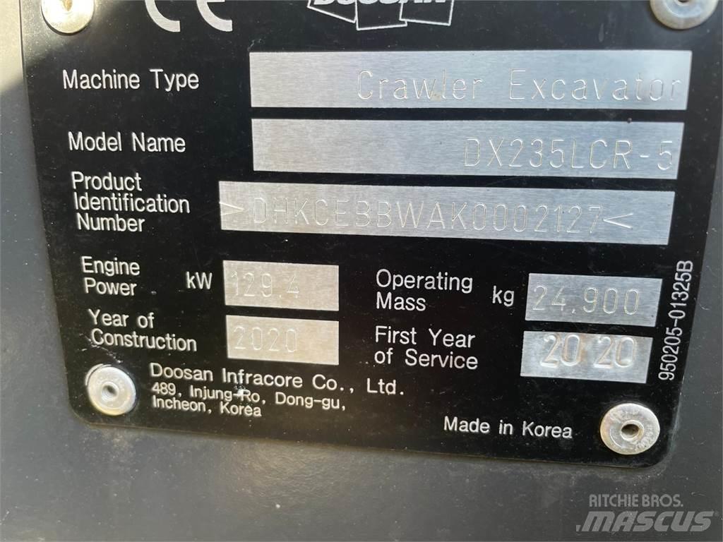 Doosan DX235 LRC Gravemaskiner på larvebånd