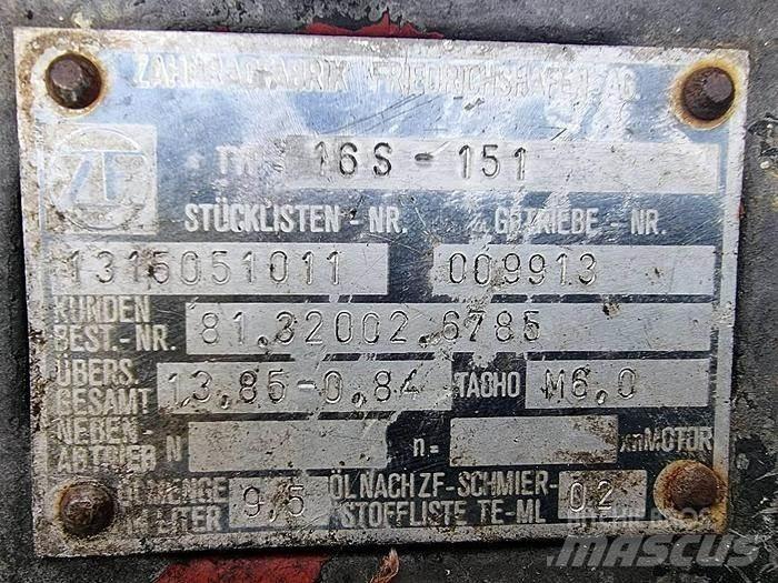 ZF 16 S 151 Transport – Andet