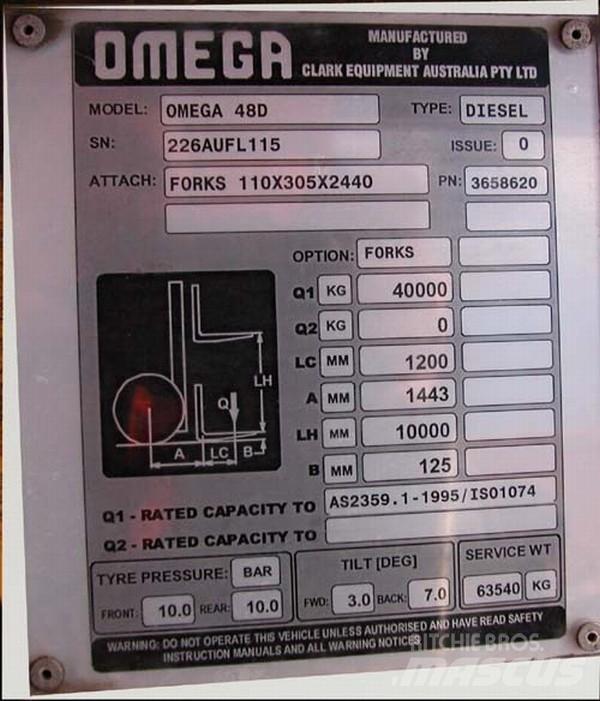 Omega Omega	48D FLT Gaffeltruck til containerhåndtering